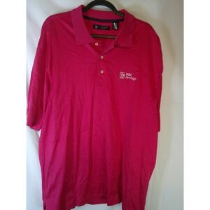 Oxford Golf Mens XL Polo Shirt Magenta Pink RBC Heritage Logo Pima Cotton Blend